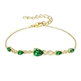 Regalos para el día de la madre para mamá, pulseras de piedra natal para mujer, pulsera de plata de ley 925 con diseño de lágrima, ajustable, regalo del día de San Valentín para esposa, aniversario