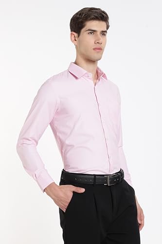 Image of Men's Solid Formal Shirt | Premium Cotton Rich Full Sleeves Shirt | Comfort Fit Office Wear Shirt with Single Chest Pocket | Stylish Casual & Formal Shirt for Men