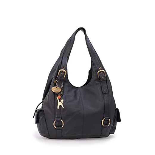 CATWALK COLLECTION - ALEX - Bolso de hombro - Cuero - Grande - Negro