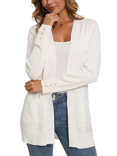 Image of Spicy Sandia Womens Open Front Cardigan Sweaters with Pockets | Long, Dressy Casual, For Office Work Business, 2026 Fall Trendy