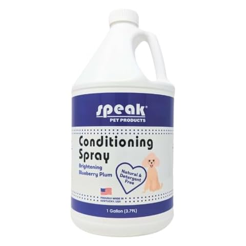 Speak Pet Products Natural Brightening Blueberry Plum Dog Leave-in Conditioning Spray, 1 Gallon Cover