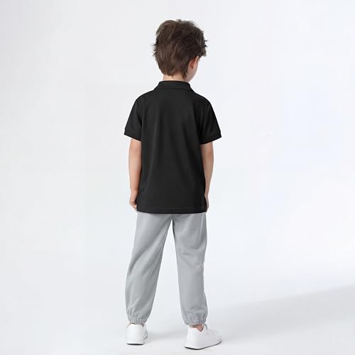 Image of Boy Polo Shirt Pique School Uniform Shirt for Kid Golf Top Youth Boy 5-14Y | Polo Shirt for Boys Youth,Short Sleeve Kids Boys Uniform Shirt,Casual Golf Collared Polo Tops
