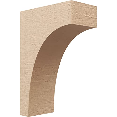 7"W x 14"D x 21"H Classic Huntington Rough Cedar Woodgrain TimberThane Corbel, Primed Tan