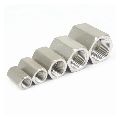 1pc M12x1.25 Female 304 Stainless Steel Hex Nut Rod Pipe Fitting Connector Max Pressure 600 Bar CJJNXYZMD