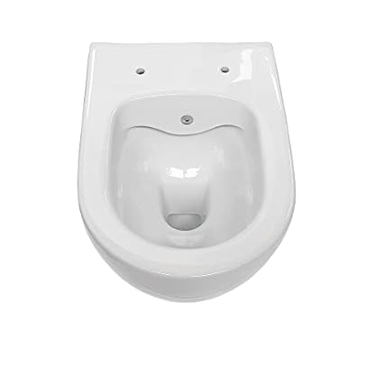 Aloni Spülrandloses Hänge WC mit integrierter Kalt- und Warmwasserarmatur und Taharet/Bidet/Dusch-WC Funktion Weiß – Bild 3