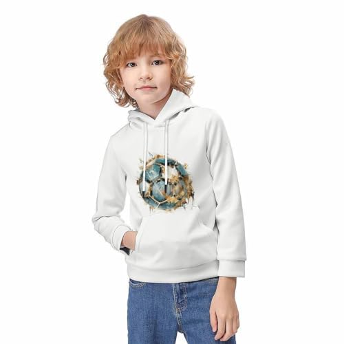 Pull à capuche football idée cadeau originale pour enfant de 9-11 ans - 3
