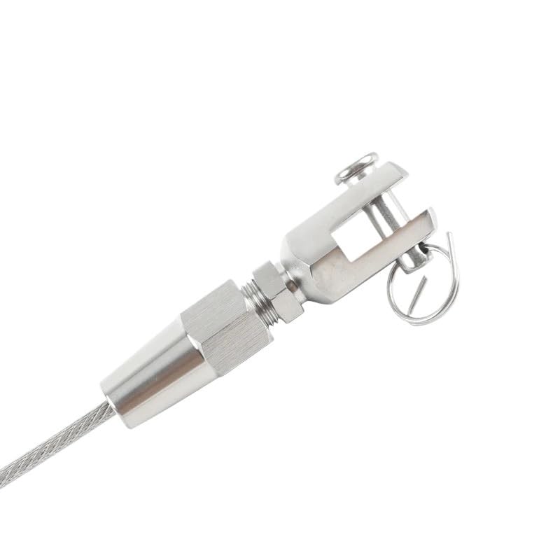 Abrazaderas De Cuerda De Cable 10 Uds. Cuerda de alambre de 3/4mm, horquilla/mandíbula sin Swageless de acero inoxidable 316, Terminal de 1/8 '', barandilla de Cable, montaje DIY, Instalación rápida C