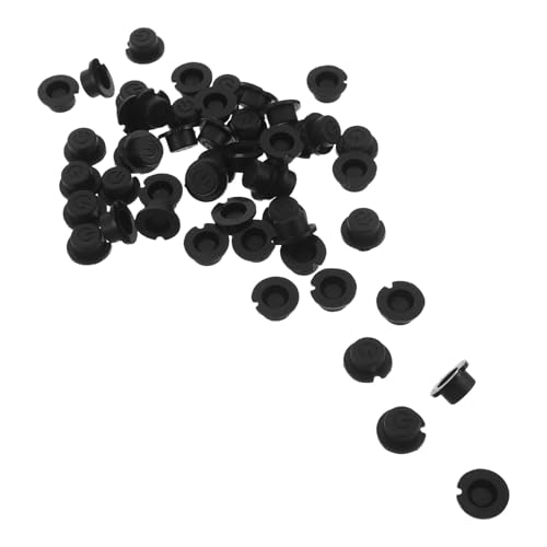 Tapas de botones de silicona negras redondas en pack de 50 unidades para interruptor industrial