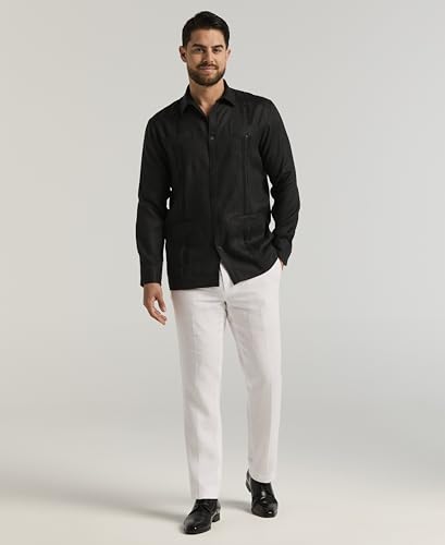 Image of Cubavera Men's Long-Sleeve 100% Linen Guayabera