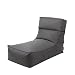 Produktbild blomus Outdoor Lounger Stay | Relaxliege Wasserabweisend | Farbe Coal | 120L x 60B x 40H cm | Sitzsack Schnelltrocknend | Liege wetterfestes Textil