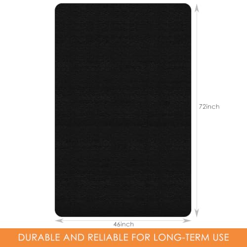 Image of Kuyal Chair mat for Hardwood Floor 46 x 72 inches Rectangle Floor Mats Wood /Tile Protection Mat for Office & Home, Black