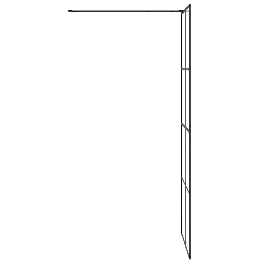 Parete doccia walk in vetro trasparente ESG 80 x 195 cm, vetro di sicurezza da 5 mm, telaio in alluminio, profilo regolabile, paraspruzzi per bagno