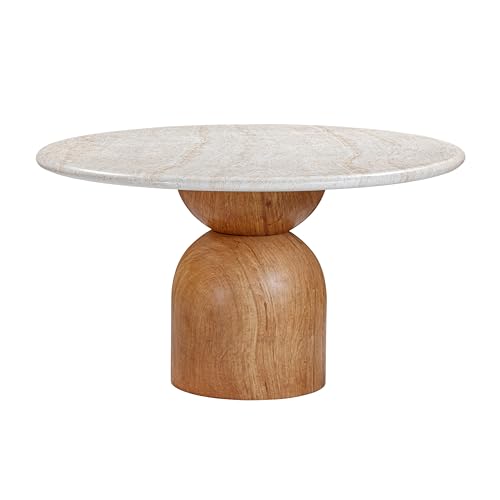 Tov Furniture Cynthia Travertine Concrete Indoor/Outdoor 54" Round Dining Table