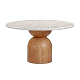 Tov Furniture Cynthia Travertine Concrete Indoor/Outdoor 54' Round Dining Table