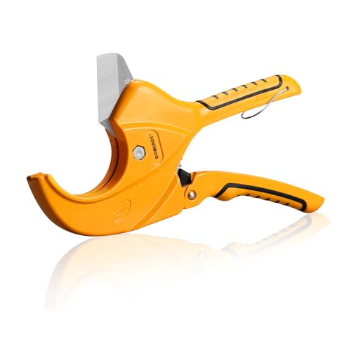 Image of PVC Pipe Cutter, Cuts up to 2-1 /2 inch, Professional Cutting PEX, PVC, and PPR Pipe, Etc, Stainless Steel Blade and Aluminum Alloy Body, One-hand Rapid Cutting Tool for the Pipe