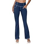 Women's Bootcut Yoga Pants, Wide Leg Leggings with Pockets High Waist Flare Dress Pants Petite/Regular/Tall - Image 2