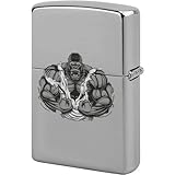 ZIPPOゴリラ 交換用外側 収納 互换性 男性用 ポータブル 多機能 頑丈 軽量 防水 ファッション 紳士 金属光沢 両面プリント 小型 携帯に便利です 男女兼用 メンズ 喫煙具 父の日 誕生日 コレクション 贈り物