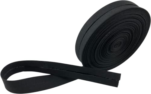 Double Fold Bias Tape 1/2 Inch X10 Yards Polyester Fabric Quilt Binding Ribbon For Binding,Sewing, Quilting, Piping, Seaming, Hemming, Diy Craft Repair Replace Home Garment Accessories (Black) #TOP1