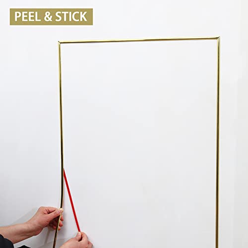 Gaahing 32.8FT Peel and Stick Molding & Wall Trim, Flexible Self-Adhesive Decorative Strip for Tile, Mirror, Ceiling, Floor, Panel, Cabinet