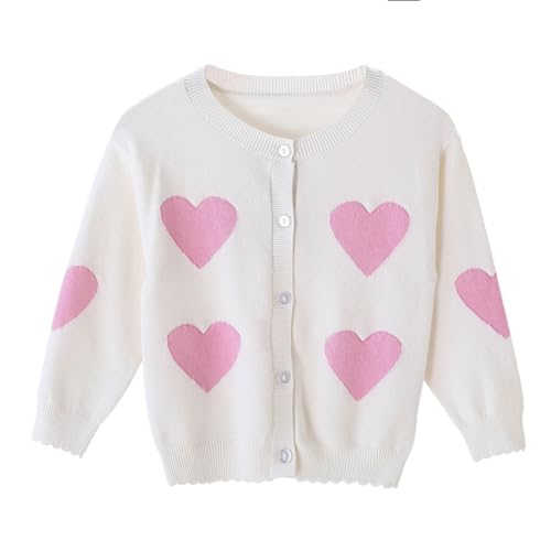 Image of 2-7T Toddler Little Girls Cardigan Sweaters School Uniforms Button Long Sleeve Knit Tops Fall Winter Clothes