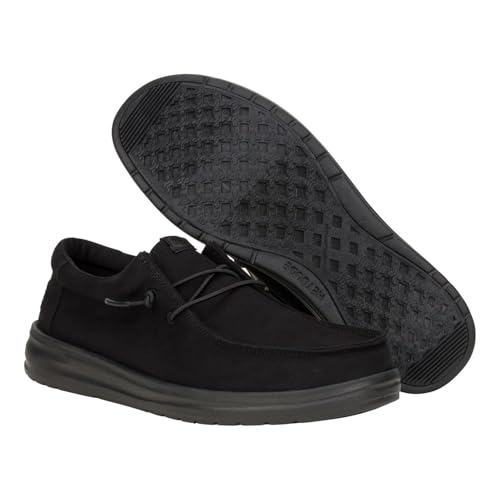 Image of HEYDUDE Men's Wally Stretch Canvas Loafers | Lightweight Slip On Shoes | Casual Walking, Travel & Everyday Style