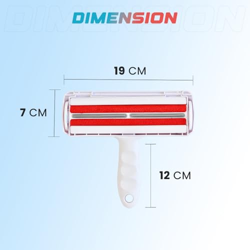 Pet Hair Remover Roller - Reusable Lint Roller for Carpet Sofa, Furniture & Bedding - Red, ONE - Image 2