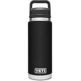YETI Rambler 26 oz Bottle, Vacuum Insulated, Stainless Steel with Chug Cap, Black