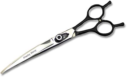 high-end Professional pet Care 7.0 inch pet Scissors JP440C Steel Silver (Curved Scissors)