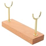 NIYANGLE Espositore per Braccialetti in Legno Beige con Design Stabile e Diametro ad Arco, Organizer Elegante per Uso Personale e Commerciale, Supporto Decorativo Moderno