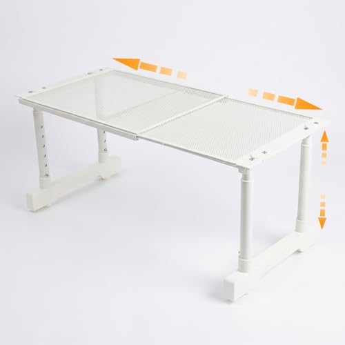 Expandable Cabinet Shelf Orgnizers, Stackable Kitchen Counter Shelves, Adjustable Height