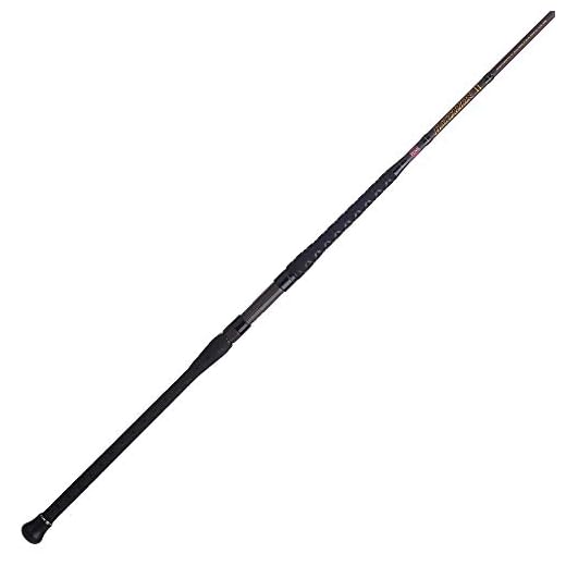 PENN Squadron III 9’ Surf Spinning Fishing Rod; 2-Piece, 12-20lb Line Rating, Medium Rod Power, Moderate Fast Action, 3/4-3 oz. Lure Rating, Titanium/Red/Gold