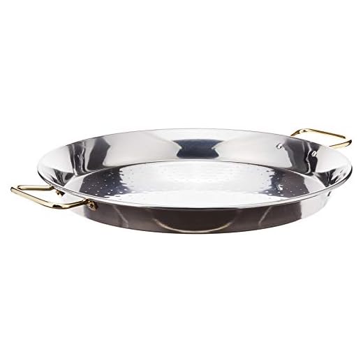 Garcima 16-Inch Stainless Steel Paella Pan, 40cm