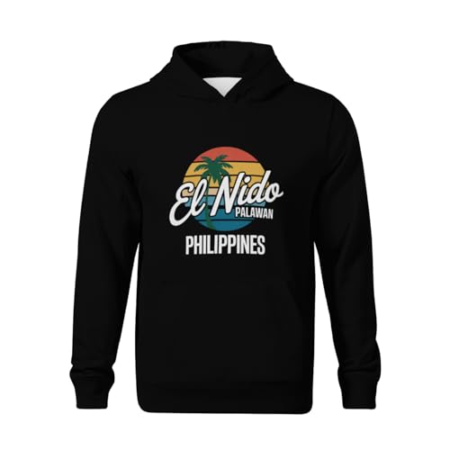 Kids El Nido Palawan Philippines Beach and Paradise Boys Girls Lightweight Kangaroo Pocket Fleece Hoodies2