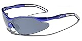 Kids AGE 3-12 Sports Half Frame Cycling Baseball Sport Sunglasses - Blue