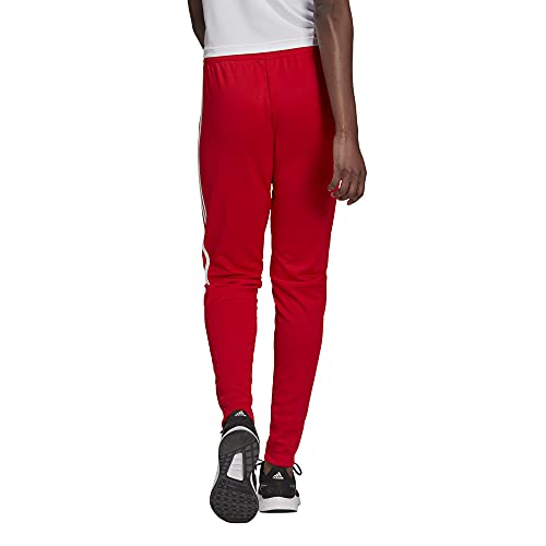 Adidas Women's Aeroready Sereno Cut 3-Stripes Slim Tapered Tracksuit Bottoms, Vivid Red/White, Small #TOP1