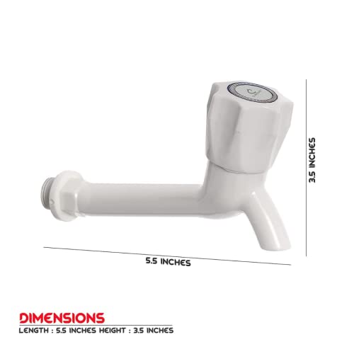 Image of Cossimo PVC White Polo Long Body Bib Cock Chrome Tap (Pack of 6)