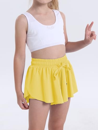Image of Flowy Shorts for Teen Girls Athletic Running Youth Butterfly Shorts