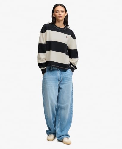 Sweatshirt ample femme Superdry Athletic Essentials Stripe - vue 5