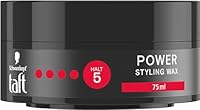 Schwarzkopf TAFT Styling Wax Power (75ml), Haarwax für bis zu 48 Stunden Kraft-Halt, schonend für Haar und Kopfhaut, veganes, Styling-Wax
