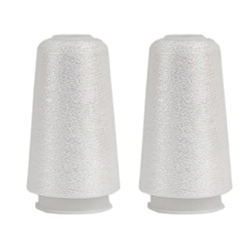 2 Balls Glitter Auxiliary Yarn,Rare Accessory Lurex Shining Glitter Metallic Knitting-In Thread Yarn For Crochet Knitting Sweater Shawl Scarf Decor 5000 Yards (White Glitter) #TOP26