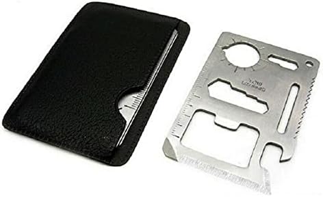 2-pack MOKRIL® Stainless Steel Multi-functional Credit Card Size Rescue Survival Pocket Tool For Camping Hiking Picnic Travel