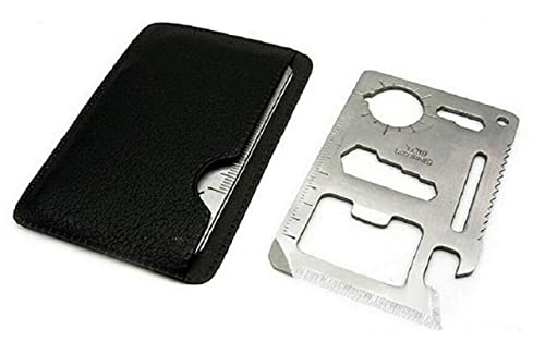 2-Pack Mokril® Stainless Steel Multi-Functional Credit Card Size Rescue Survival Pocket Tool For Camping Hiking Picnic Travel #TOP1