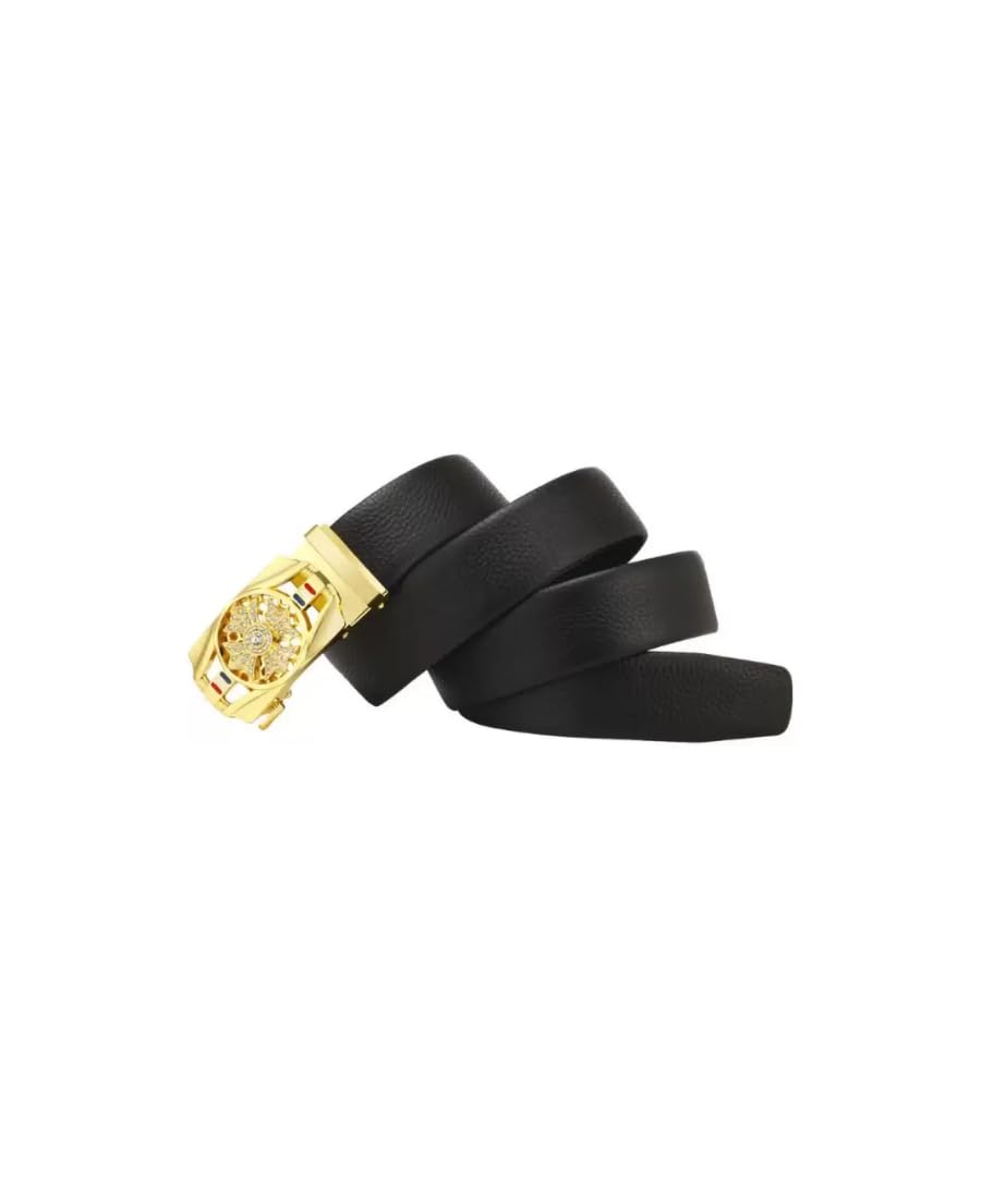 Niddleman Men's PU Leather Black Autolock Grip Belt (38) 2