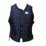 UNISTRENGH Horse Riding Safety Vest Eventing Equestrian Horse Riding Training Foam Padded Protective Gear for Adults Body Protector (Navy Blue, XX_Large)