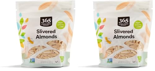 365 by Whole Foods Market, Blanched And Slivered Almonds, 8 Ounce (Pack of 2)