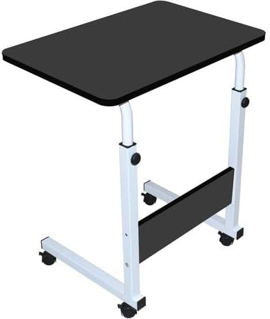 Bed Sofa Side Desk with Wheels and Height Adjustment