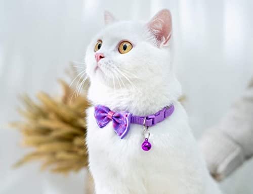 Woofy Cat Collar, Belt Bow Tie, Dog Cat Pet Bowknot Cute Bow Tie Bell Adjustable Puppy Kitten Necktie Collar (Purple) (B0CQW7TXBP) Amazon Price History, Amazon Price Tracker