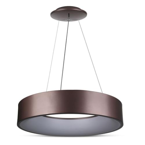 LEDLUX Lampada Led A Sospensione Moderno Circolare Colore Caffe Marrone Diametro 450mm 25W 3000K Dimmerabile SKU-3994
