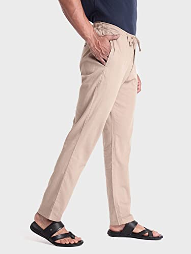 Image of Bewakoof Men's 100% Cotton Solid Regular Fit Trousers | Pant for man | Chinos pants for men | Men trousers | Casual Pants for Men | Trousers for man | Men's Regular Casual Pants | Cotton Pant for Men | Everyday Casual | Utility Streetwear | Lightweight & Flexible