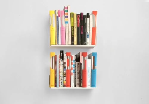 Miniatura 5 de Teebooks - Estantes Para Libros - Color Blanco - Juego De 2 - A 45 Cm, P 25 Cm, A 15 Cm
